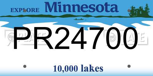 PR24700 Minnesota License Plate
