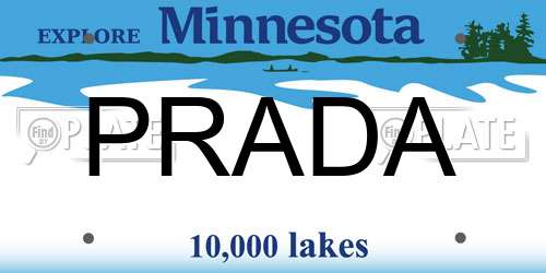 PRADA Minnesota License Plate