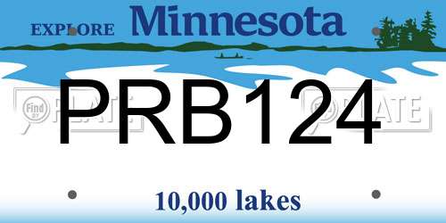 PRB124 Minnesota License Plate