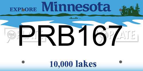 PRB167 Minnesota License Plate