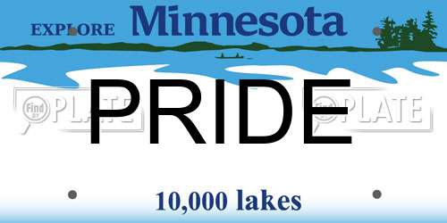 PRIDE Minnesota License Plate