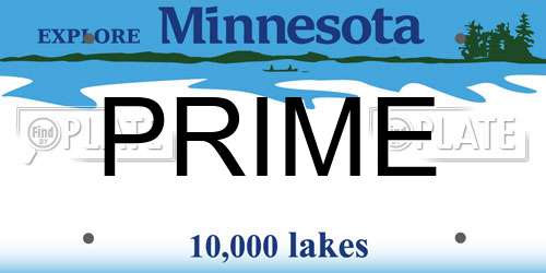 PRIME Minnesota License Plate