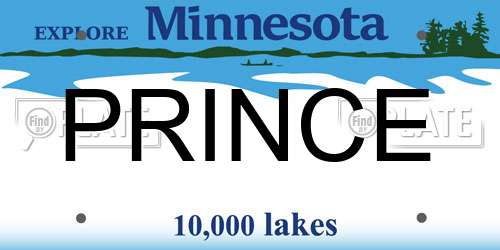 PRINCE Minnesota License Plate