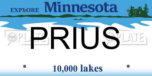 PRIUS Minnesota License Plate