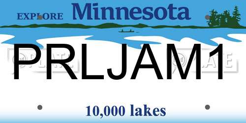 PRLJAM1 Minnesota License Plate