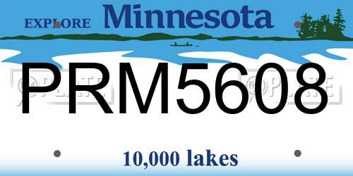 PRM5608 Minnesota License Plate