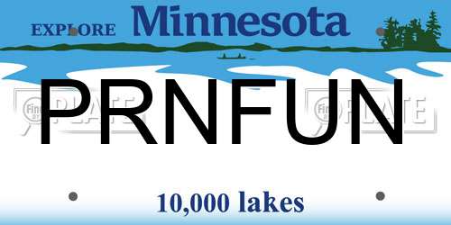 PRNFUN Minnesota License Plate