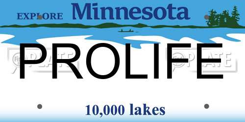 PROLIFE Minnesota License Plate