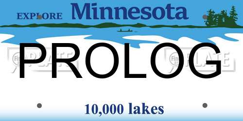 PROLOG Minnesota License Plate
