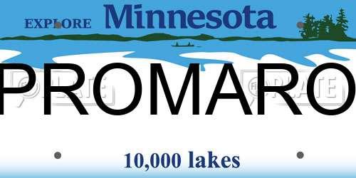 PROMARO Minnesota License Plate