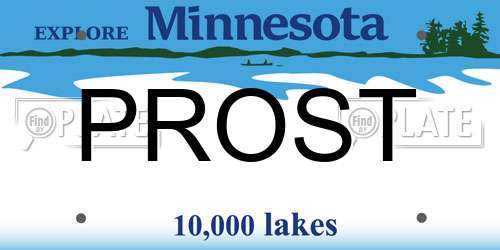 PROST Minnesota License Plate
