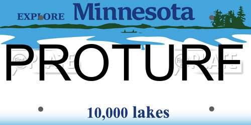 PROTURF Minnesota License Plate
