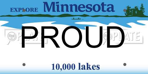 PROUD Minnesota License Plate