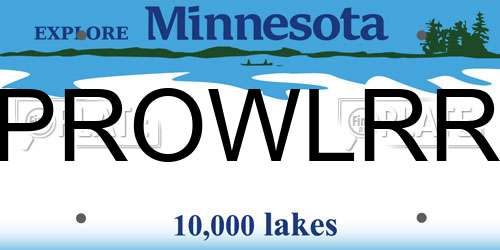 PROWLRR Minnesota License Plate