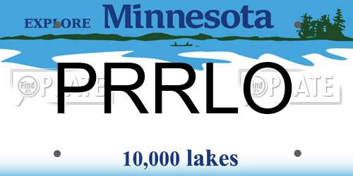 PRRLO Minnesota License Plate