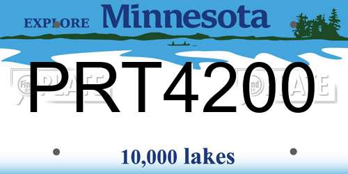 PRT4200 Minnesota License Plate