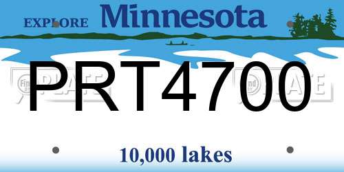 PRT4700 Minnesota License Plate