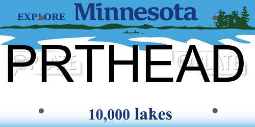 PRTHEAD Minnesota License Plate