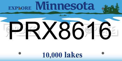 PRX8616 Minnesota License Plate