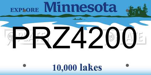 PRZ4200 Minnesota License Plate