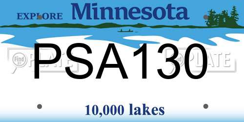 PSA130 Minnesota License Plate