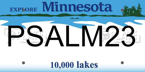 PSALM23 Minnesota License Plate