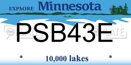 PSB43E Minnesota License Plate