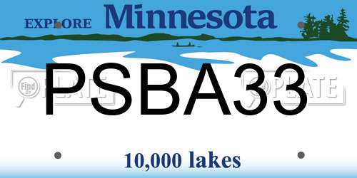 PSBA33 Minnesota License Plate