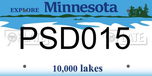 PSD015 Minnesota License Plate