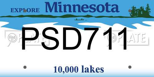 PSD711 Minnesota License Plate