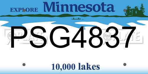 PSG4837 Minnesota License Plate