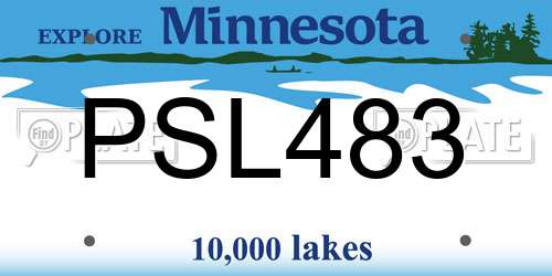 PSL483 Minnesota License Plate