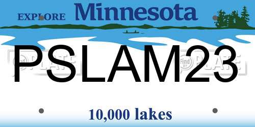 PSLAM23 Minnesota License Plate
