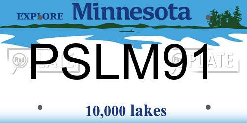 PSLM91 Minnesota License Plate