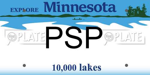 PSP Minnesota License Plate