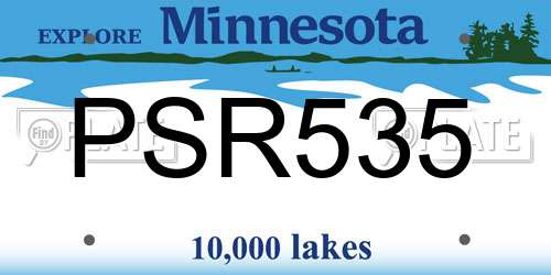 PSR535 Minnesota License Plate