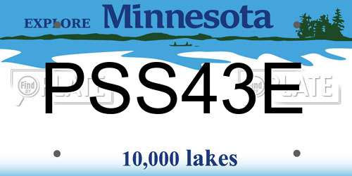 PSS43E Minnesota License Plate