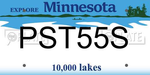 PST55S Minnesota License Plate
