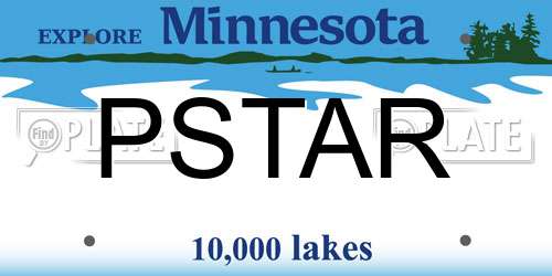 PSTAR Minnesota License Plate