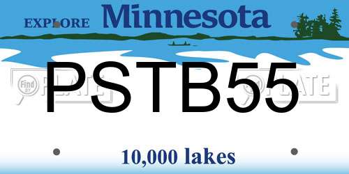 PSTB55 Minnesota License Plate