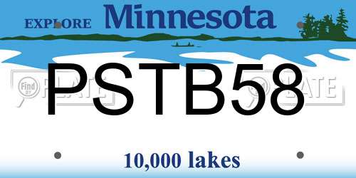 PSTB58 Minnesota License Plate