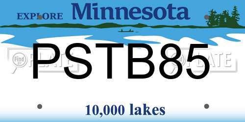 PSTB85 Minnesota License Plate