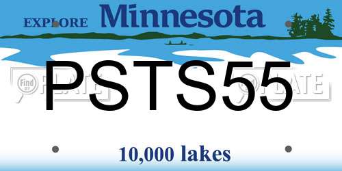 PSTS55 Minnesota License Plate