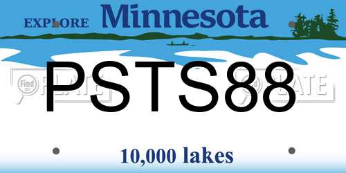 PSTS88 Minnesota License Plate