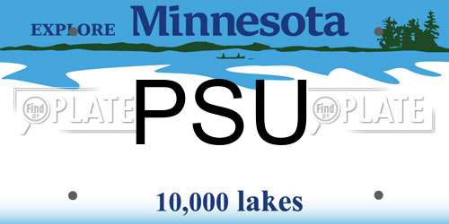 PSU Minnesota License Plate