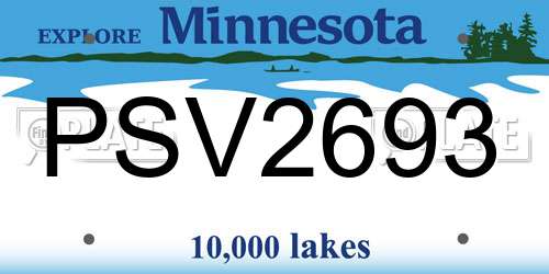 PSV2693 Minnesota License Plate