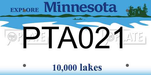 PTA021 Minnesota License Plate