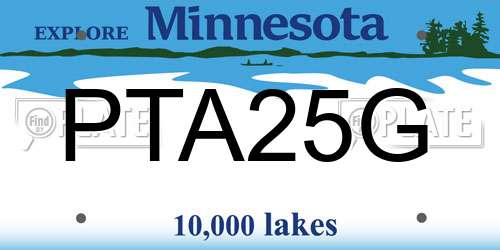 PTA25G Minnesota License Plate