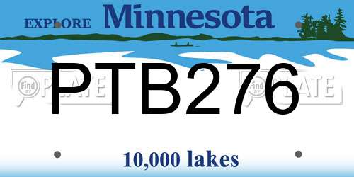 PTB276 Minnesota License Plate
