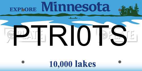 PTRI0TS Minnesota License Plate